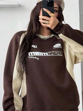 Coolane Sweater New Size Large Coffee
Brown &Cream